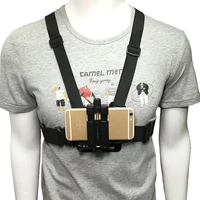 new mobile phone chest mount harness strap holder cell phone clip action camera adjustable straps for xiaomi for iphone