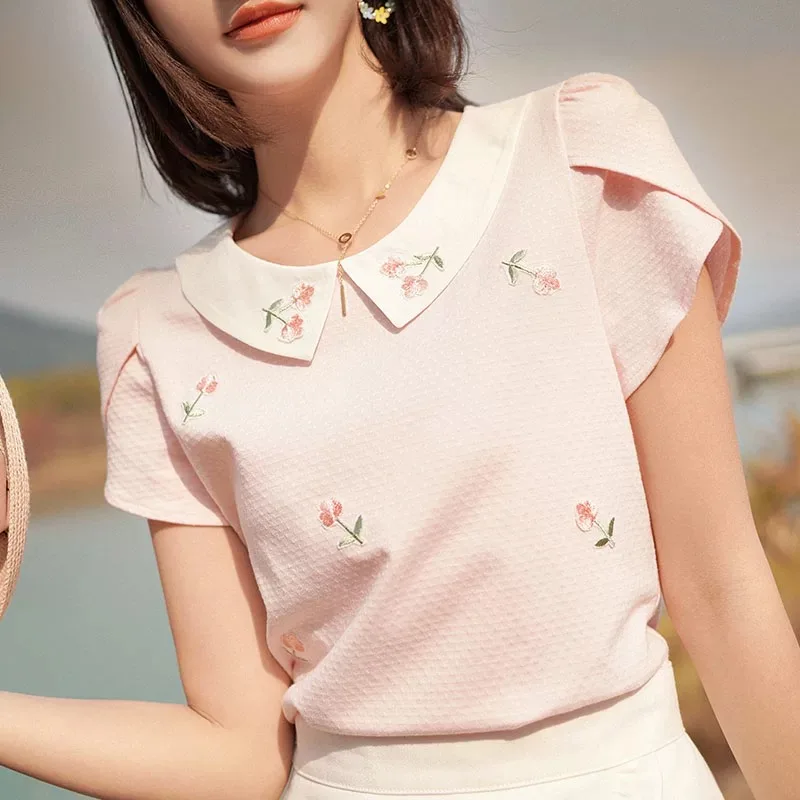 

T-shirt silver Women 2021 New Women White T Shirt summer Cotton T shirt