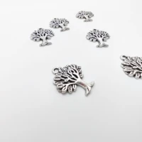 antique silver color lucky tree charms pendant vintage life of tree charms for jewelry making diy