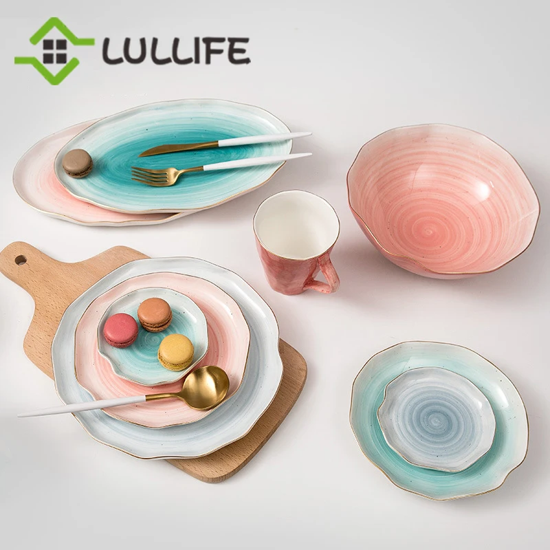 Звездный набор керамических тарелок фруктовый торт десертная тарелка