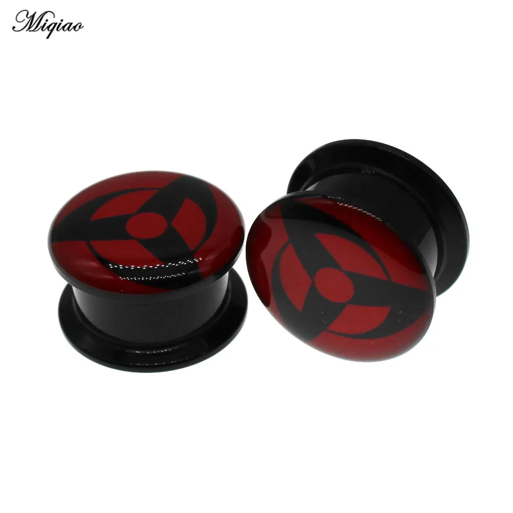 

Miqiao 2pcs Hot Selling Fashion Acrylic Eyes Ear Expander 6mm-25mm Human Body Piercing Jewelry