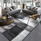 Скандинавский ковры геометрической формы, нескользящий коврик для гостиной, домашнего декора, современный коврик с абстрактными черными и белыми чернилами для спальни, прихожей