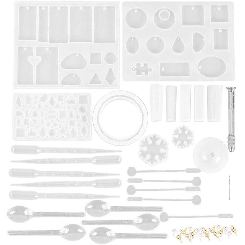 

127 шт DIY браслет кулон эпоксидная форма набор браслет формочка для силиконовой подвески для эпоксидной смолы, ювелирные изделия браслет рем...