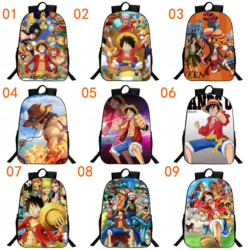 Аниме цельный мультфильм обезьяна D. Luffy рюкзак для начальной школы школьный