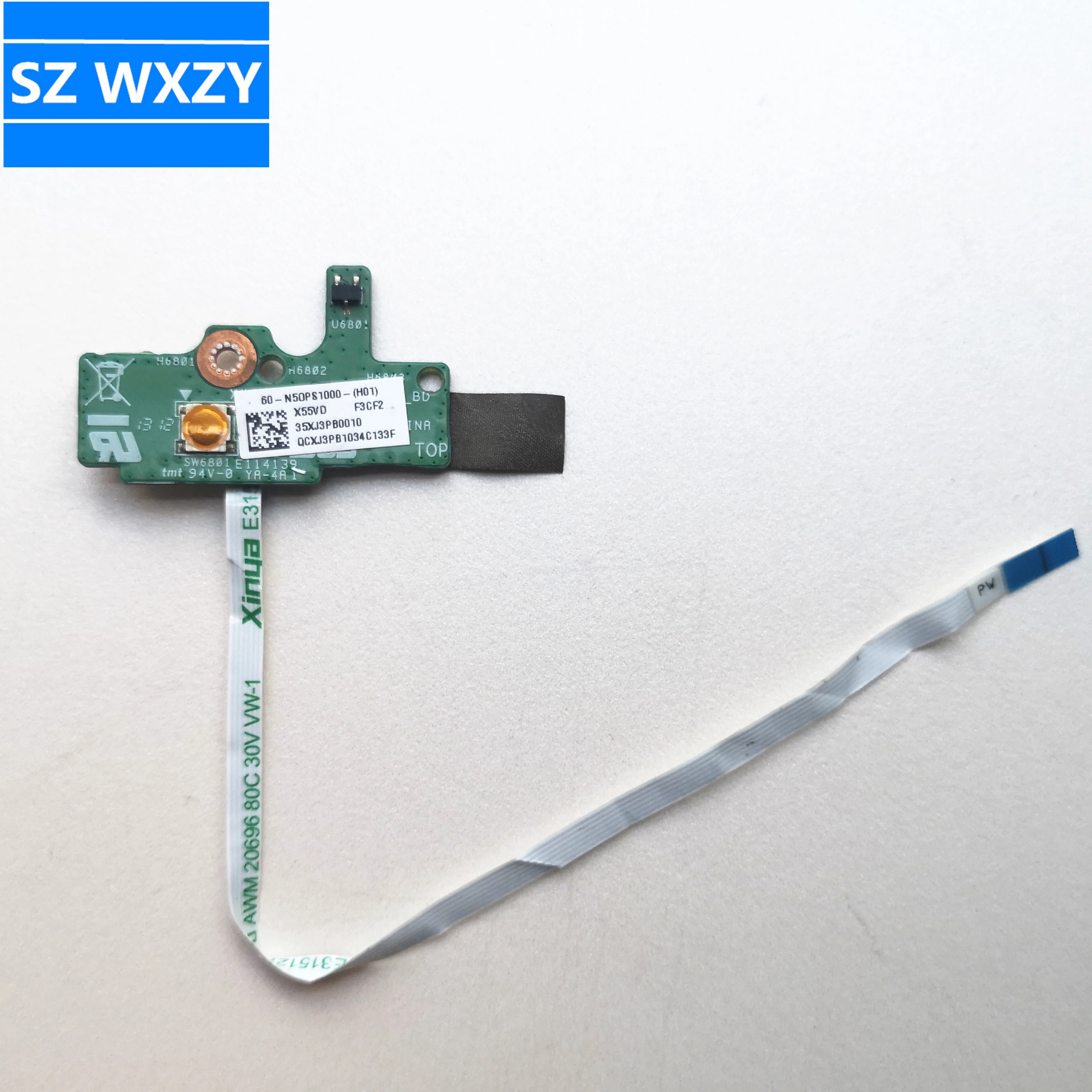 Для ASUS K55 K55VD K55VJ K55VM кнопка переключения питания плата с кабелем 69N0M7C10F02 100%