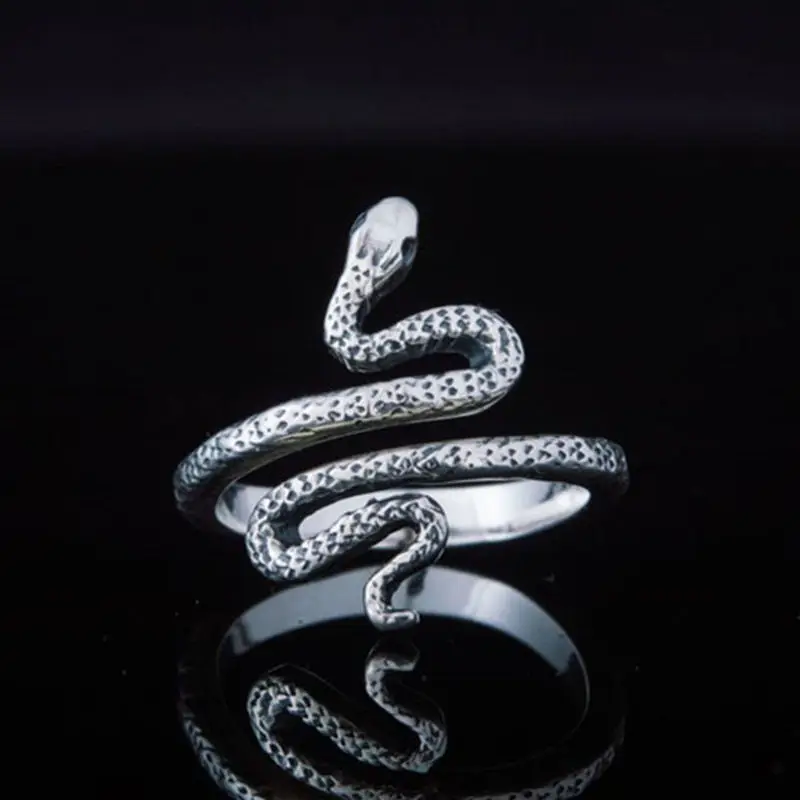 

Geometric Punk Mamba Snake Smooth Rings For Women Fashion Hip Hop Signet Stackable Rings Set Vintage Stylish Statement Jewelry