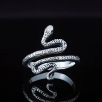 geometric punk mamba snake smooth rings for women fashion hip hop signet stackable rings set vintage stylish statement jewelry