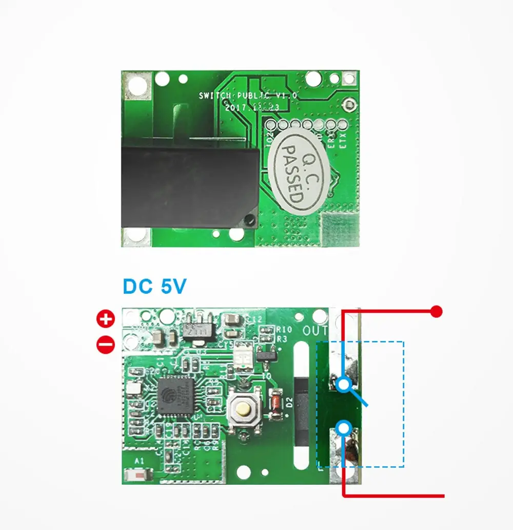 SONOFF RE5V1C релейный модуль 5 в WiFi DIY Переключатель сухой контакт выход вход/Selflock