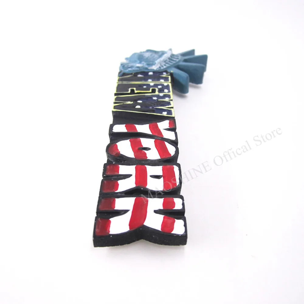 

Fridge Magnet Sticker Flag Statue of Liberty Letter New York America USA Country 3D Resin Tourism Souvenir Decor Note Hand Paint