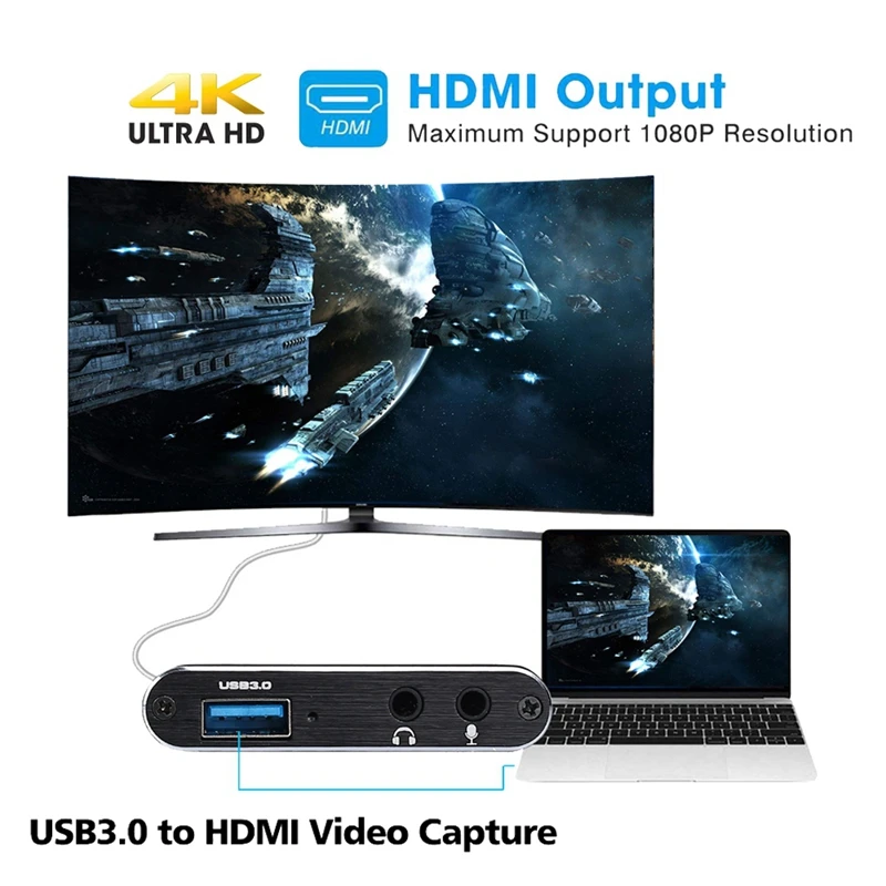 HDMI Карта видеозахвата 4K Sn запись USB3.0 1080P 60FPS устройство захвата игры полезные