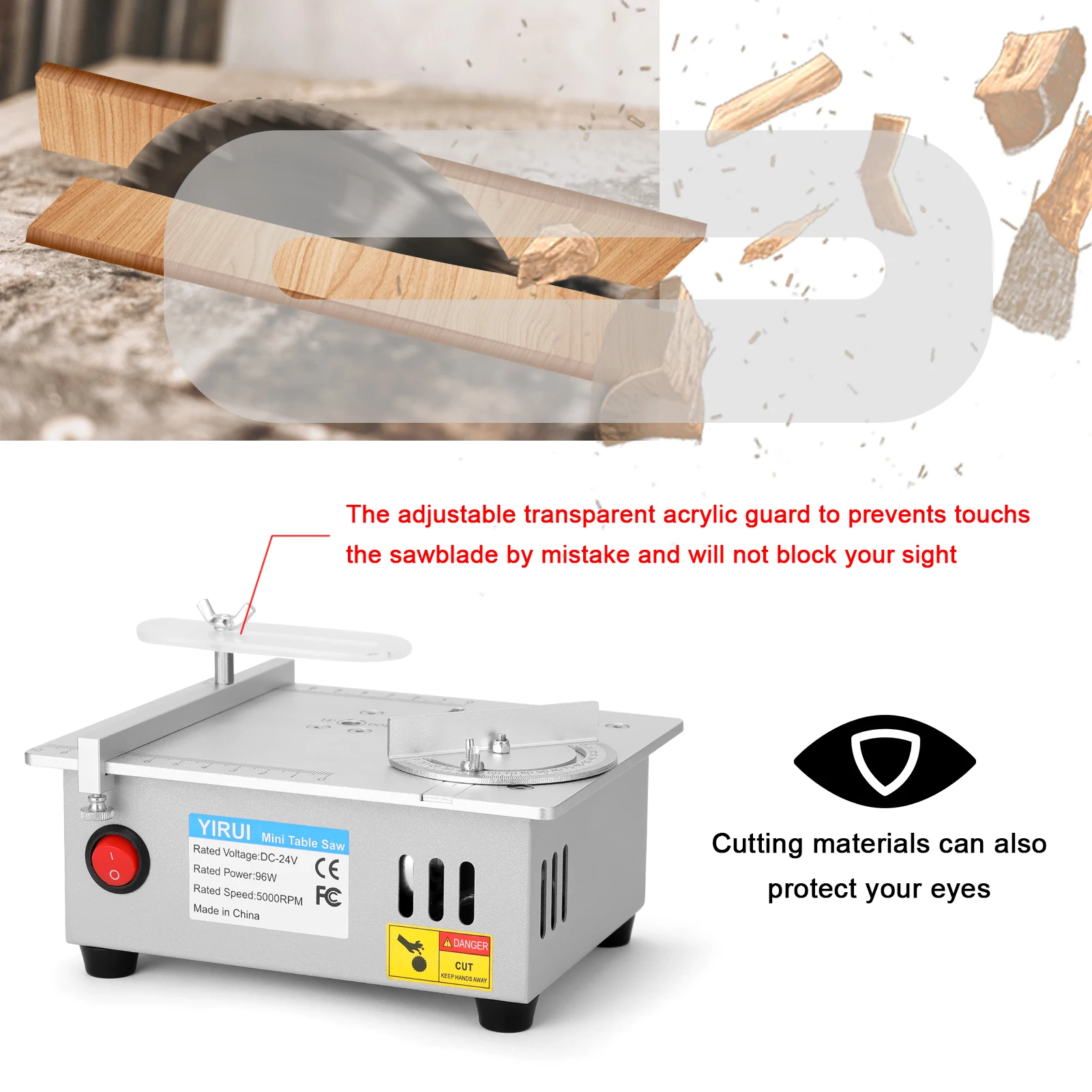 DC24V мини раскроечный станок Электрический Настольный пилы домашние Режущий