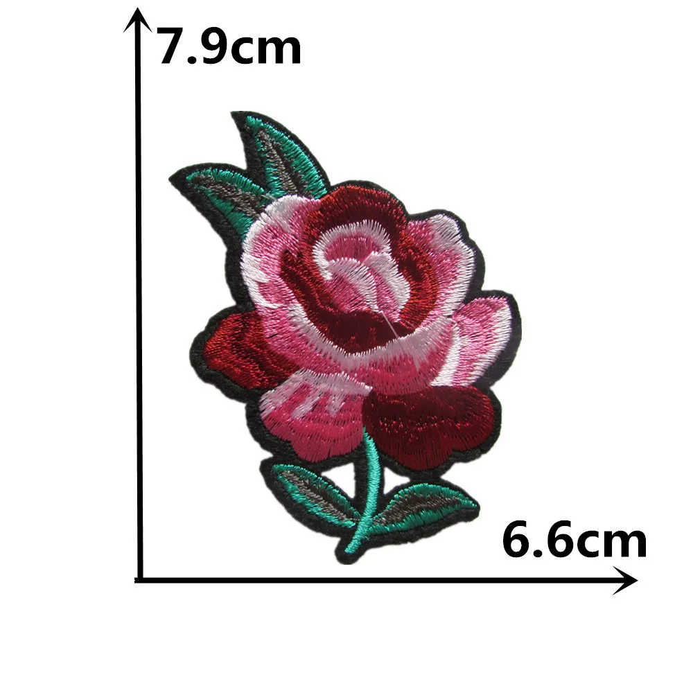 Роза нашивка значок вышивка пальто полоса значки можно пришить и горячие DIY