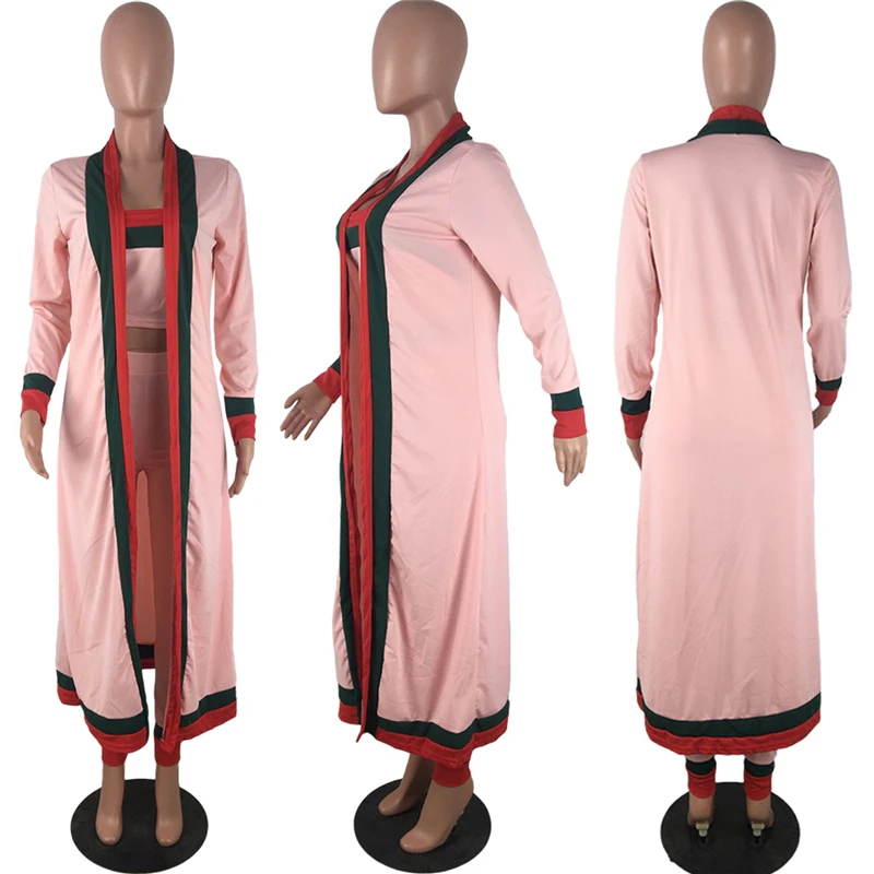 Large Size 3XL 3 Piece Set Women Winter Long Sleeve Three Pieces Sets For Female Coat Pants Tops Women's Suits |