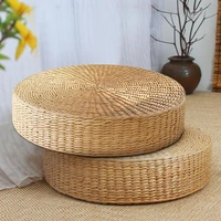 high quality 4040cm tatami cushion round straw weave handmade pillow floor yoga chair seat mat for home and office