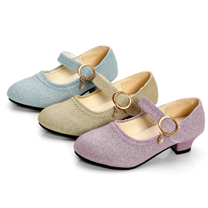 Детские туфли Стразы для девочек кожаные школьниц классические кроссовки весна