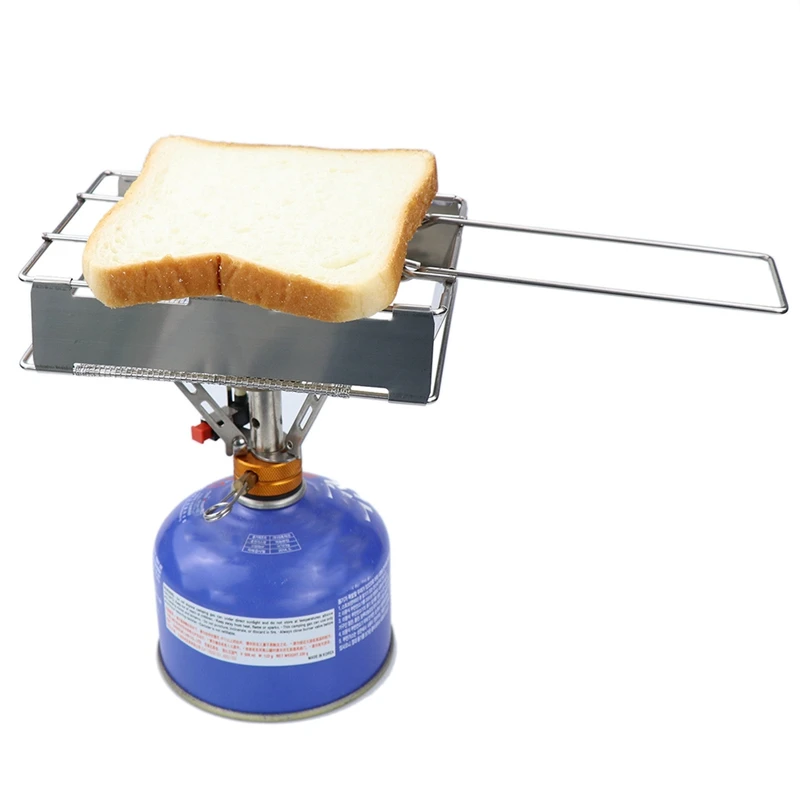 Folding BBQ Grill Stainless Steel Mini Portable Barbecue Bread Sausage Grilling Rack |