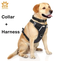 dog harness pet vest durable puppy dog chest harness custom 1680d oxford fabric breathable outdoor vest front clip reflective