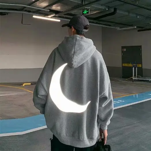 Толстовка мужская с капюшоном Модная стильная худи в стиле хип хоп Луной и