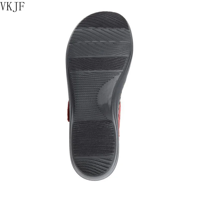 

2021 Summer Sandals New Hollow Wedge Fish Mouth Ladies Sandals Flowers Casual Comfortable Sandals Female Large Size 43