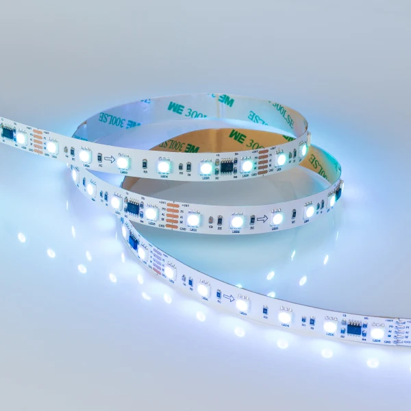 Светодиодная лента DMX-5000-5060-60 24V Cx6 RGB (12mm 14.4W/m IP20) ( Открытый IP20). Упаковка 5 м |