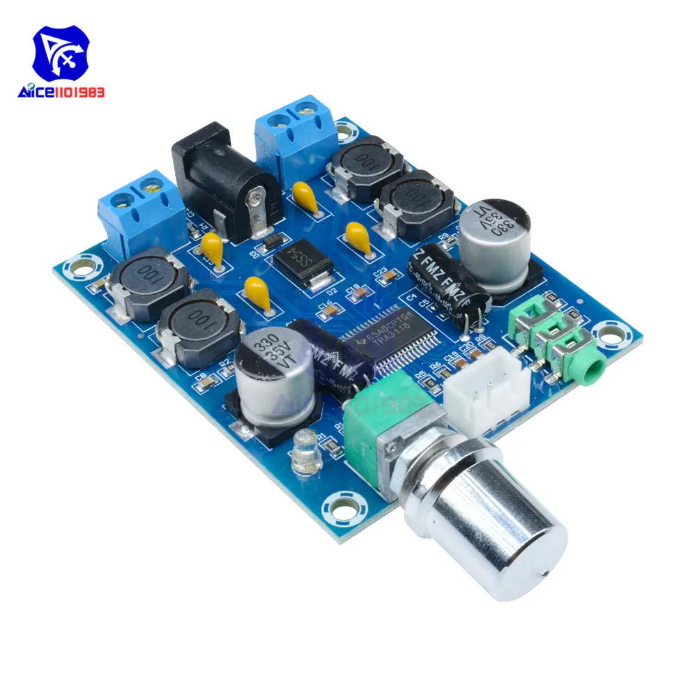 Diymore TPA3118D2 стерео усилитель мощности модуль DC 12 В 24 в 28 В двухканальный 45 Вт* 2 Цифровой HD издание Аудио Усилитель мощности доска