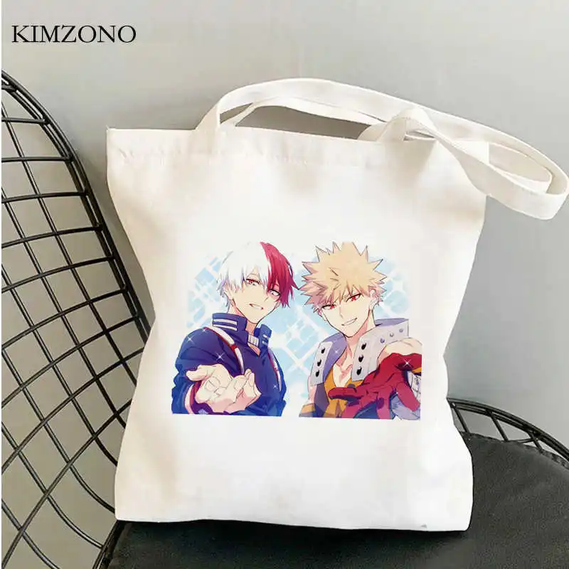 

My Hero Academia shopping bag canvas grocery recycle bag shopper shopper bag reusable bolsas reutilizables fabric reciclaje