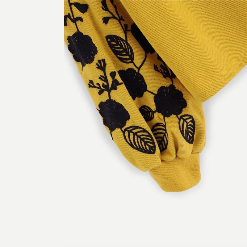 Dotfashion розовый женский пуловер с цветочной вышивкой на плече, повседневный осенний свитер с воротником-хомутом