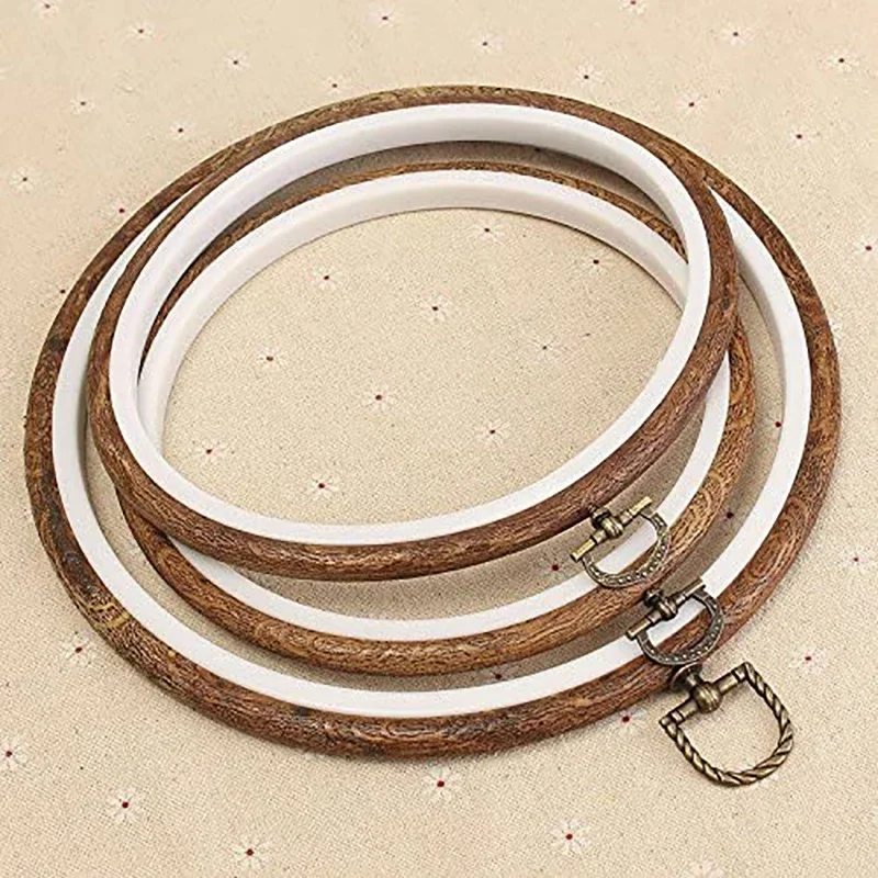 

Sewing Tool Round Embroidery Hoops Frame Set Plastic Embroidery Hoop Rings for DIY Cross Stitch Needle Craft Tool 5Pcs