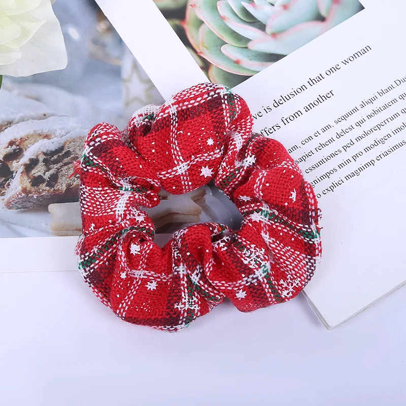 Женские резинки для рождественской милые волос девочек эластичные праздничные