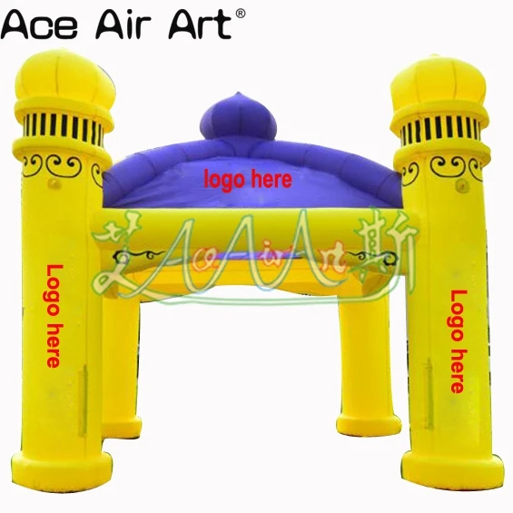 Надувная палатка в стиле замка роскошной формы на заказ квадратная для вечеринки