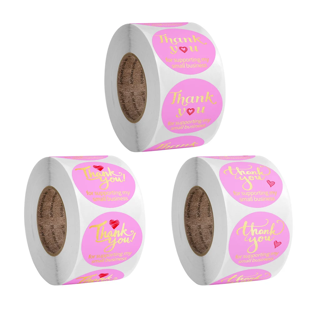 

500 шт./рулон, 1 дюйм, фиолетовые этикетки, Золотая фольга, спасибо за то, что поддержали мой маленький деловые наклейки, для предложения магазина стикер для канцелярских товаров