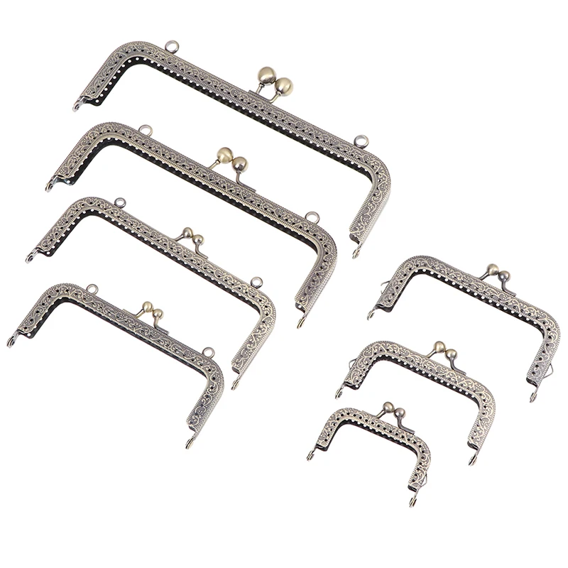 7Sizes Square Metal Frame Kiss Clasp Lock For Handle Bag Purse Accessories DIY | Багаж и сумки