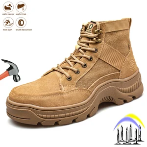 Work Outdoor Safety Boots Men Light Puncture Proof Safety Shoes indestructible Steel Toe Work Boot Comfortable Sneakers for Male