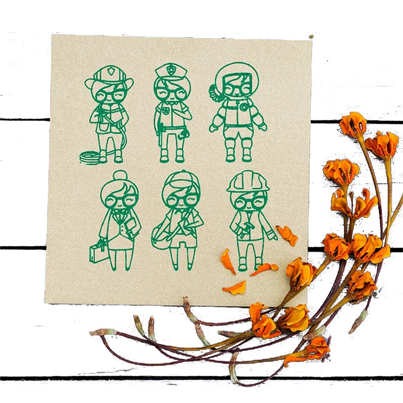 Прозрачные силиконовые штампы прозрачные для самостоятельной сборки пожарного