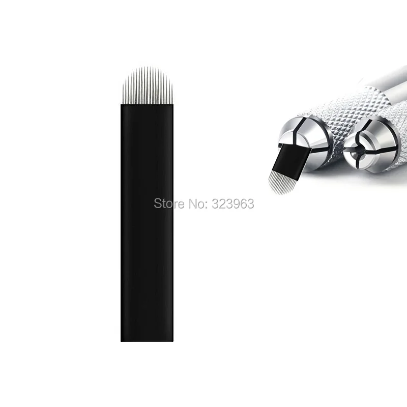

500pcs Laminas Tebori U 0.2mm Microblading for Permanent Makeup Eyebrow Lip Microblade Needles Tattoo Blades for Manual Pen