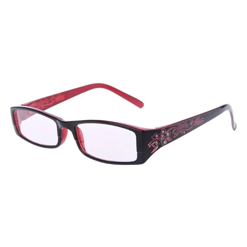 

Women Fashion Imitation Diamond Flower Print Resin Reading Glasses 4 Colors Presbyopic +1.0~+4.0 Q1QA