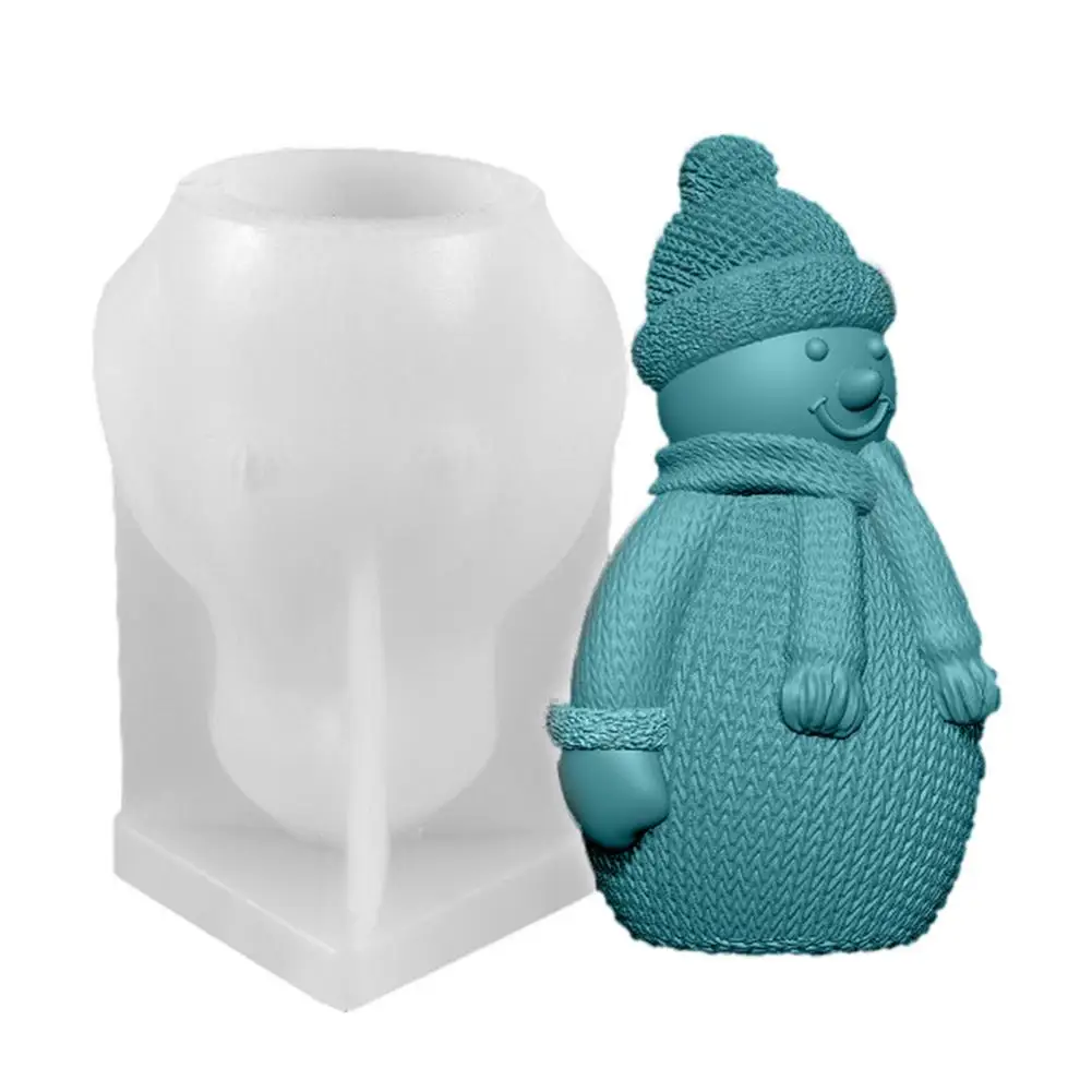 

Christmas Snowman Candle Silicone Mold DIY Handmade Aromatherapy Candle Ornaments Cake Decorating Tools Handicrafts Soap Mold