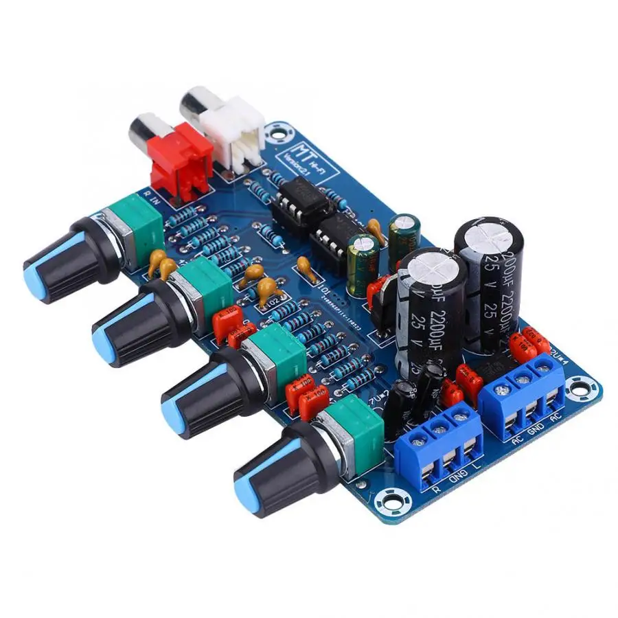 NE5532 Hi-Fi стерео усилитель 10X тон плата 4 канала тройной средний бас регулятор
