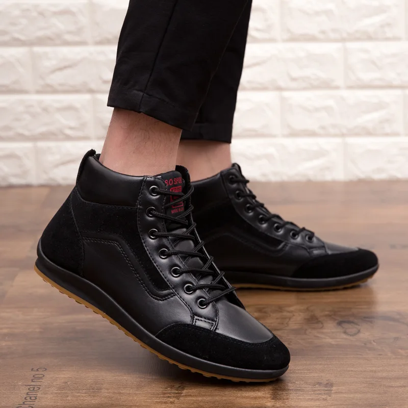 Winter Boots For Men Shoes Fashion Autumn Warm Lace Up Cotton Brand Ankle Man Footwear Zapatos De Hombre | Обувь