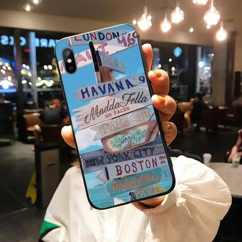 

Airplane Travel World Map Road Sign high quality luxury Phone Case for iPhone 11 12 pro XS MAX 8 7 6 6S Plus X 5S SE 2020 XR