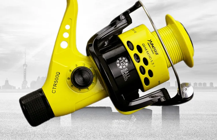 

YINGTOUMAN 1PCS/LOT Fishing Wheel 5.5:1 12 BB Spinning Wheel Interchangeable Left and Right Hands Engineering Plastic Reel