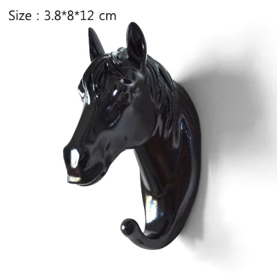 Horse-Black Strongwell, скандинавские крючки в виде животных, американский подвесной крючок, держатель, вешалки для ключей, крепкие бесшовные крючки для украшения дома - Цвет: Horse-Black