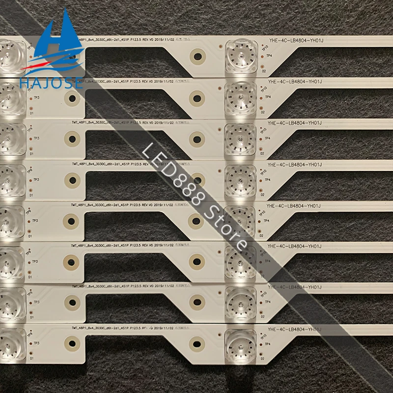 8 шт. светодиодный Подсветка полосы 4 лампы 4C LB4804 ZM1 ZM01J GIC48LB14 3030F2.1 V0.9 для TCL L48P1S CF L48P1