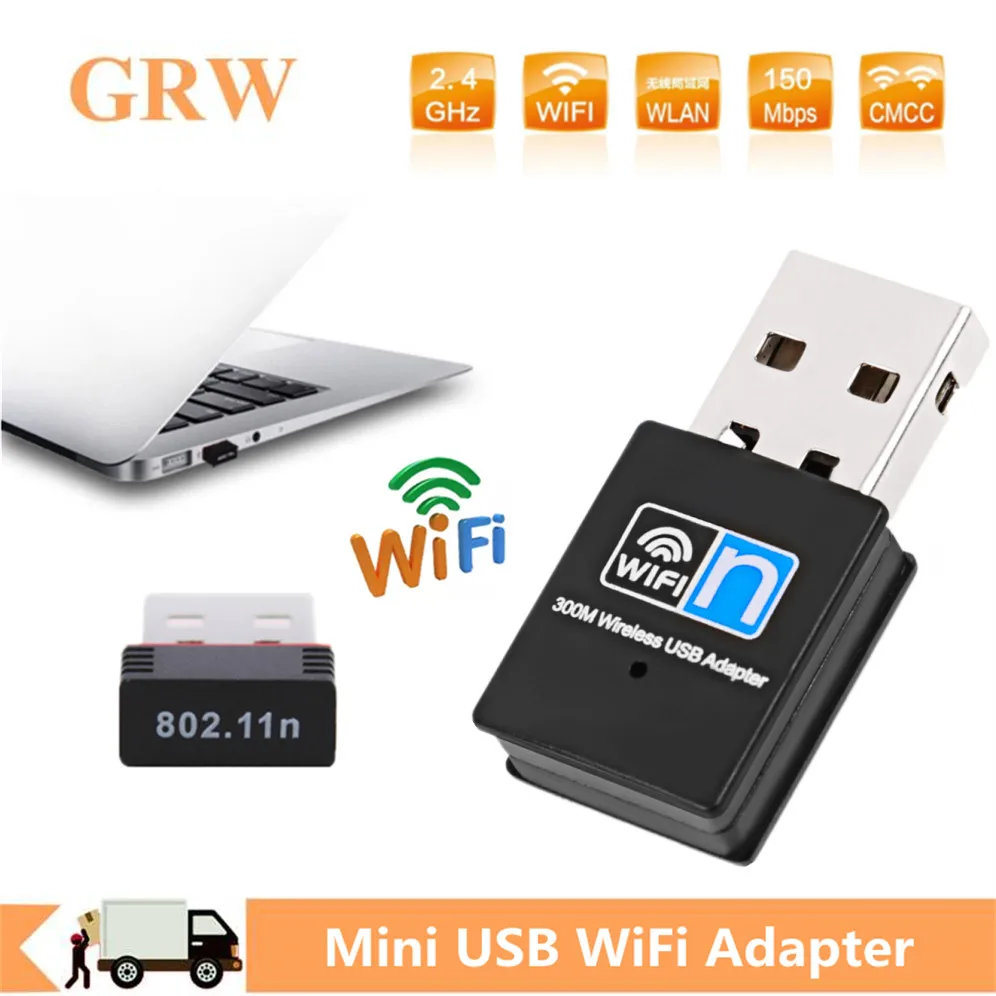Беспроводной USB-адаптер Grwibeou 300 Мбит/с 150 | Компьютеры и офис