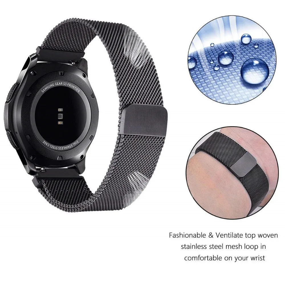 Металлический ремешок Миланская петля для Xiaomi Huami AMAZFIT Stratos 2 2s Pace 22 мм браслет Amazfit