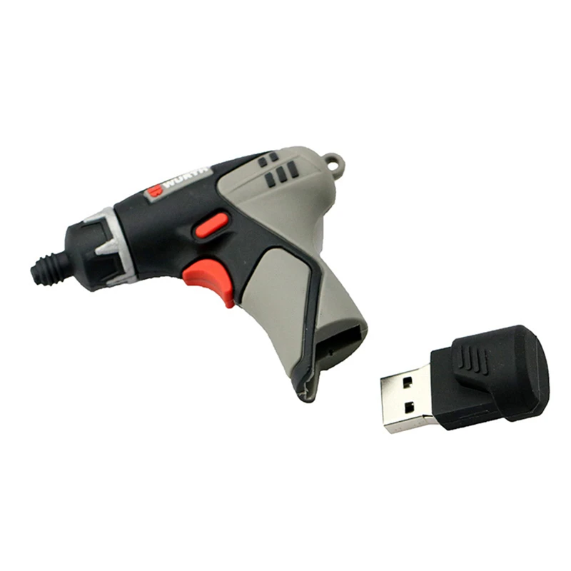 Мультяшный инструмент, карта памяти, диск, электрическая дрель, usb флеш-накопитель, флешка, 256 ГБ, 128 ГБ, USB 4, 8, 16 ГБ, память для ключей, 32 ГБ, 256 ГБ