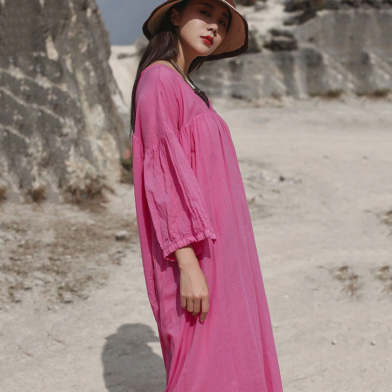 NINI WONDERLAND белые летние платья 2020 весеннее однотонное платье средней длины с v