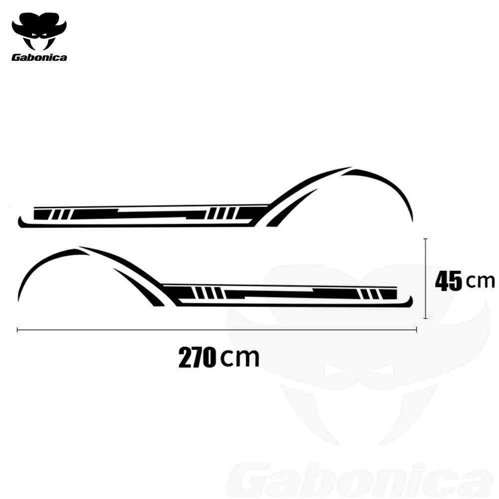 Новинка 2 шт. автомобильные полосы боковые наклейки для Audi VW Ford BMW Benz Renault