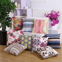 45x45cm polyester geometric striped printed throw pillowcase home office sofa chair seat cushion cover