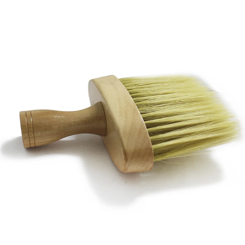 Деревянная ручка для стрижки волос парикмахерский Стайлинг шеи щетка чистки